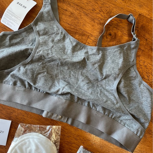 New MomCozy gray nursing pumping bra with accessories size XXL - Picture 5 of 7